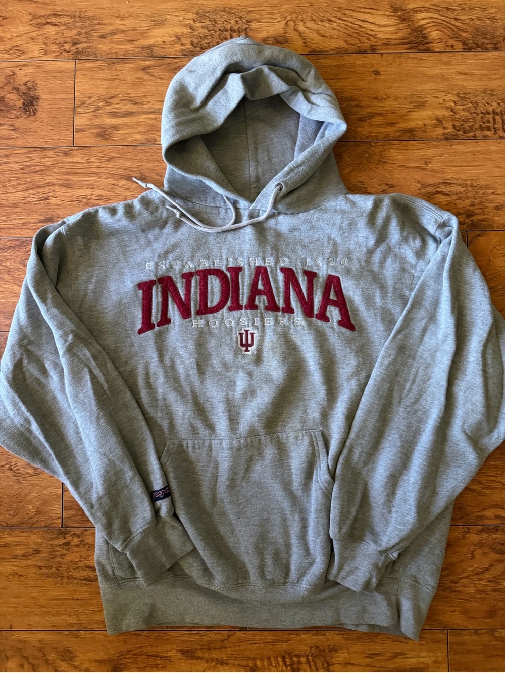 Vintage Jansport Indiana State University Gray Hoodie L
